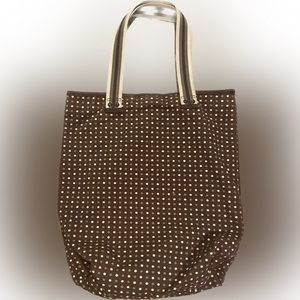 American Eagle AE Everyday Tote Brown Polka Dot Tote